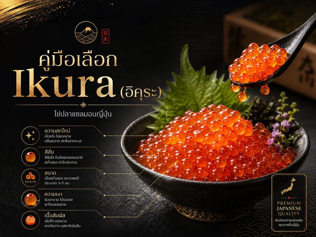 คู่มือเลือก Ikura (อิคุระ) ไข่ปลาแซลมอนญี่ปุ่น