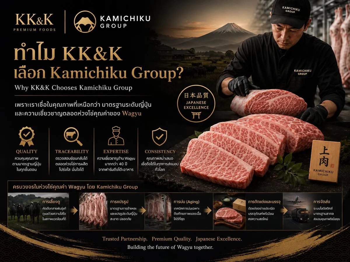 ทำไม KK&K เลือก Kamichiku Group? จุดแข็งของพาร์ทเนอร์ Wagyu อันดับ 1 ของ Kyushu